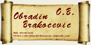 Obradin Brakočević vizit kartica